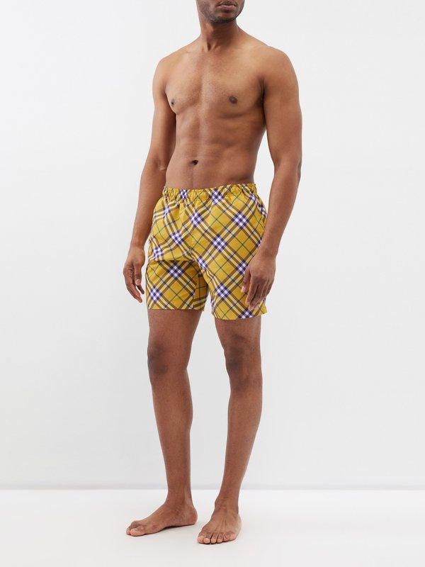 Burberry Tartan-print swimshorts