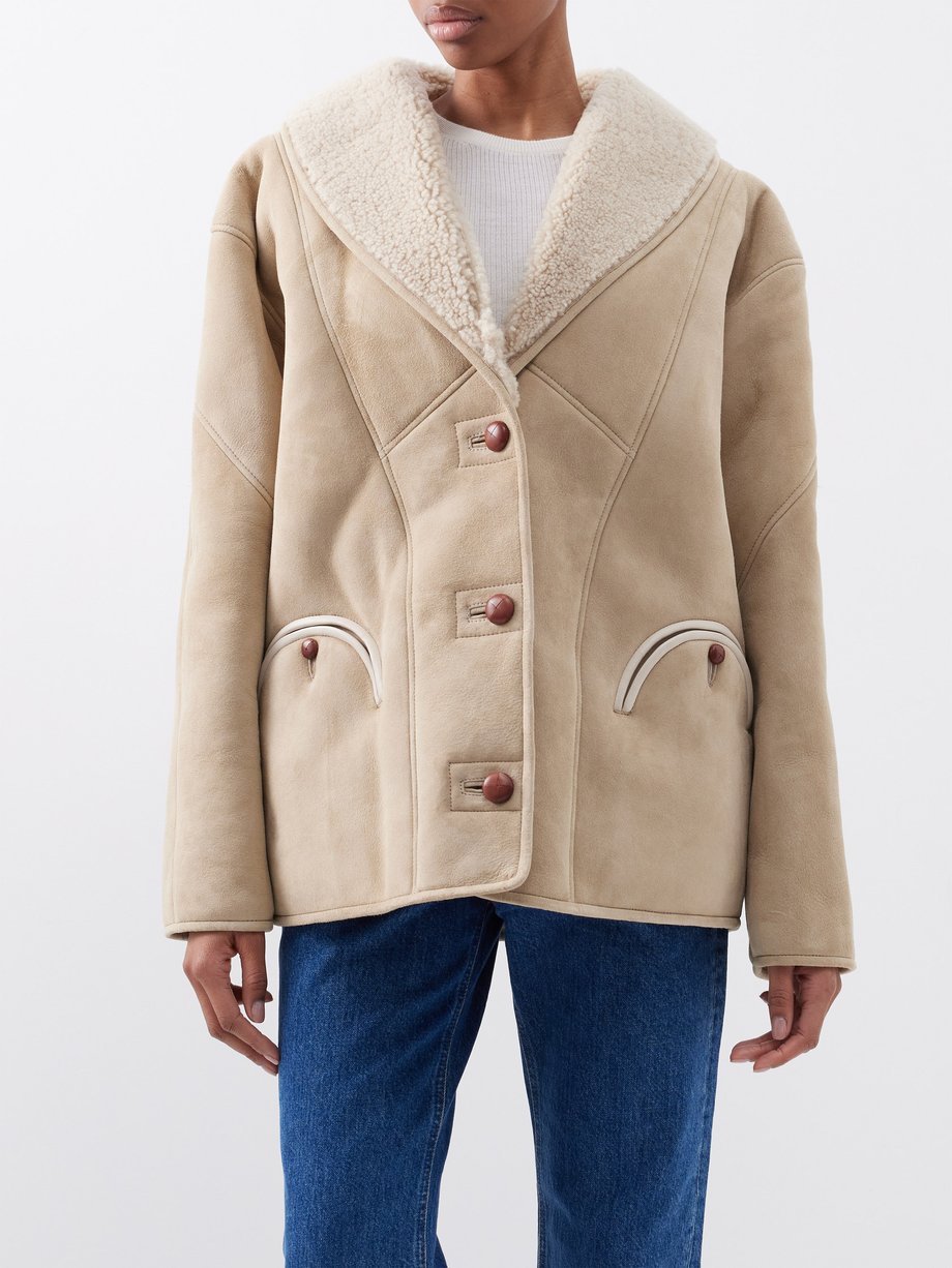 Neutral Tatoosh shearling coat | Blazé Milano | MATCHES UK