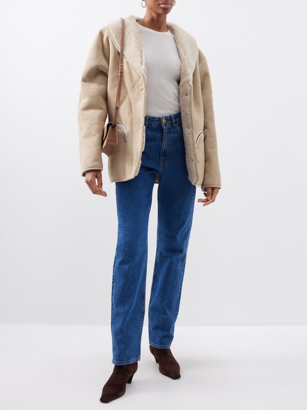 Neutral Tatoosh shearling coat | Blazé Milano | MATCHES UK