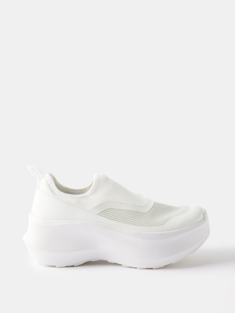 White X Salomon ripstop and mesh slip-on trainers | Comme des 