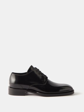 Burberry Square-toe patent-leather Derby shoes