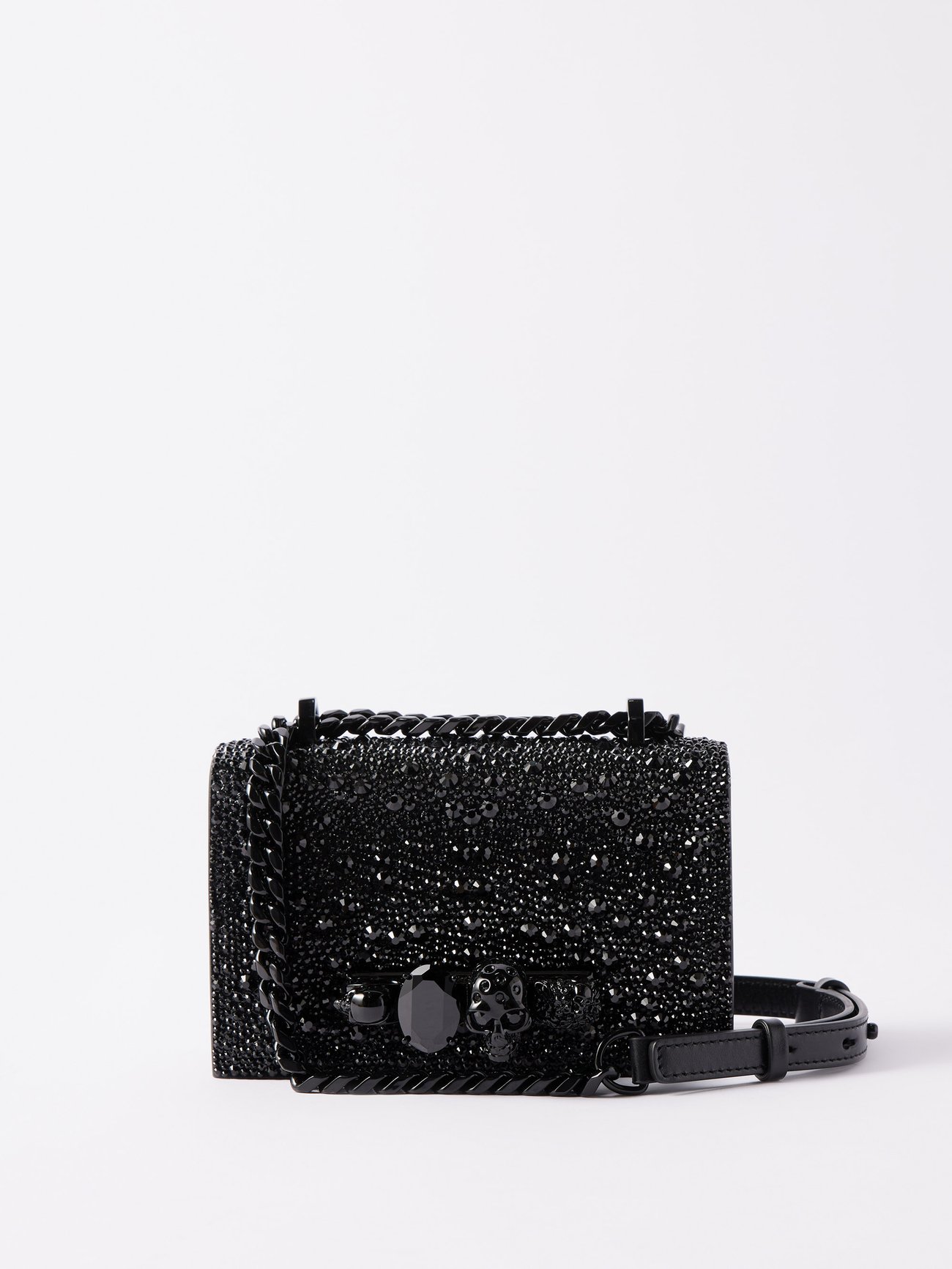 Alexander McQueen Knuckle Crystal Flat Pouch