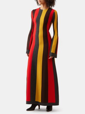 Gabriela Hearst Quinlan striped wool-blend maxi dress