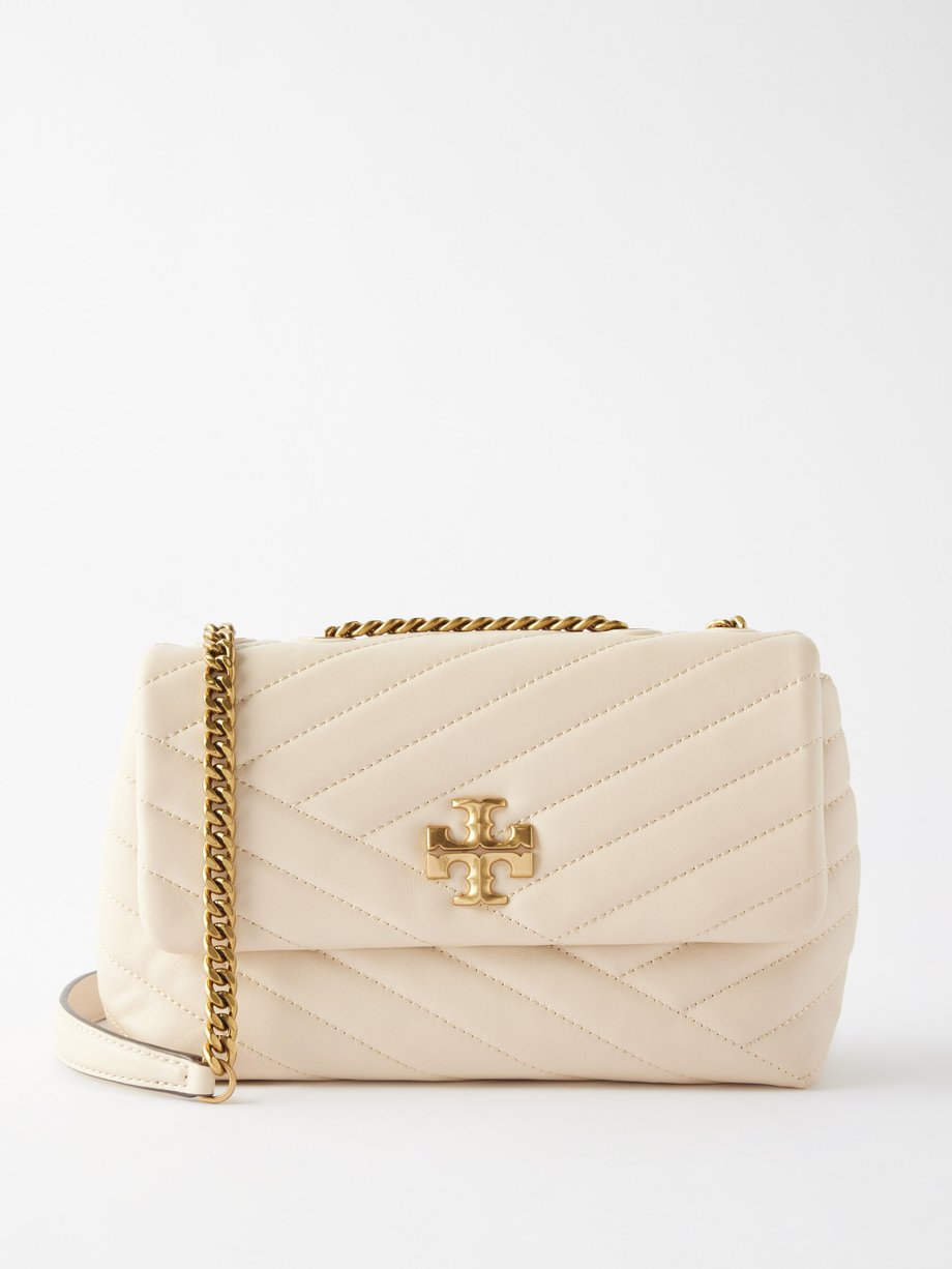 Tory Burch - Kira Small Quilted Leather Shoulder Bag - Womens - Cream