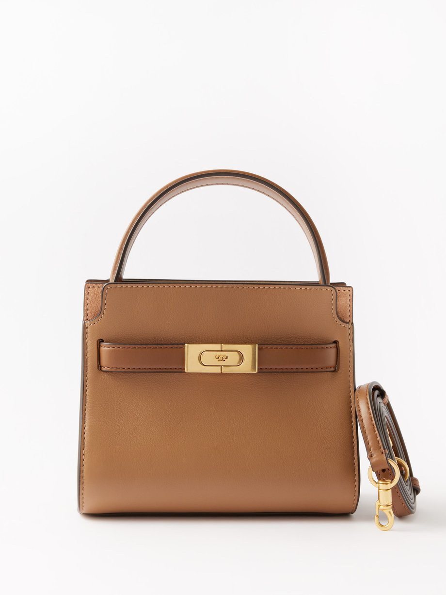 TORY BURCH: Eleanor bag in smooth leather - Brown | TORY BURCH mini bag  73589 online at GIGLIO.COM