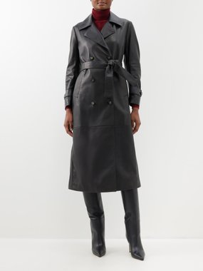 Giuliva Heritage Christie double-breasted leather trench coat