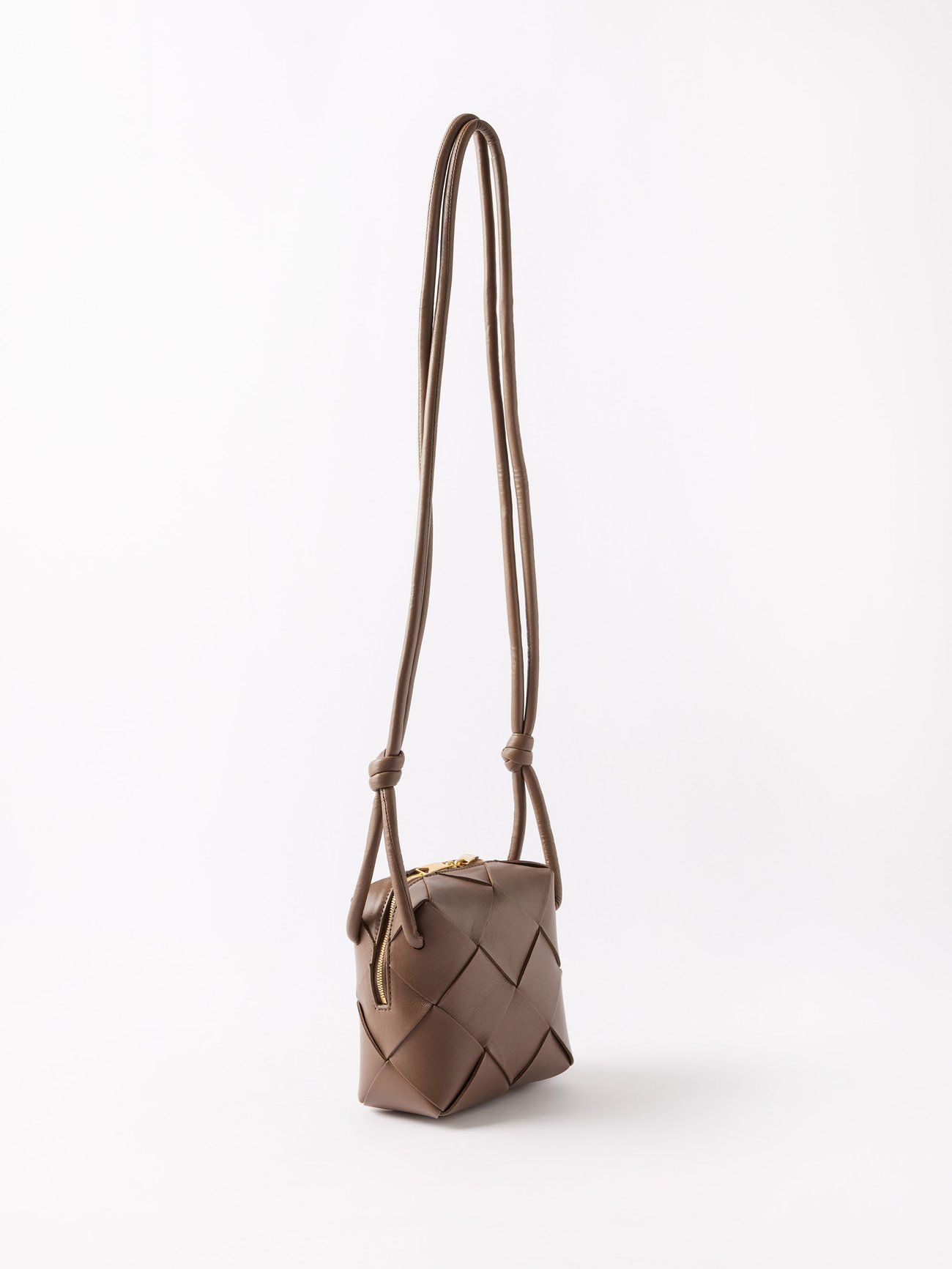 Bottega Veneta 741897 VCPP3 MINI INTRECCIATO CROSS-BODY Bag Brown