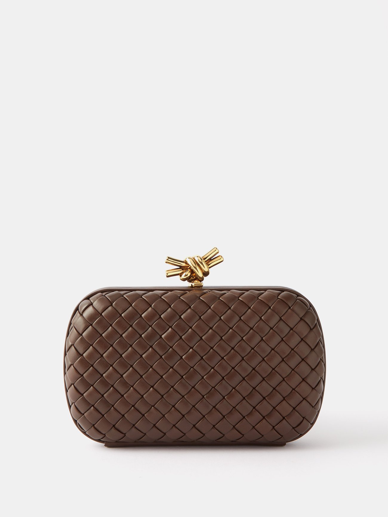 Bottega Veneta Intrecciato Laminated Leather Top Handle Minaudière