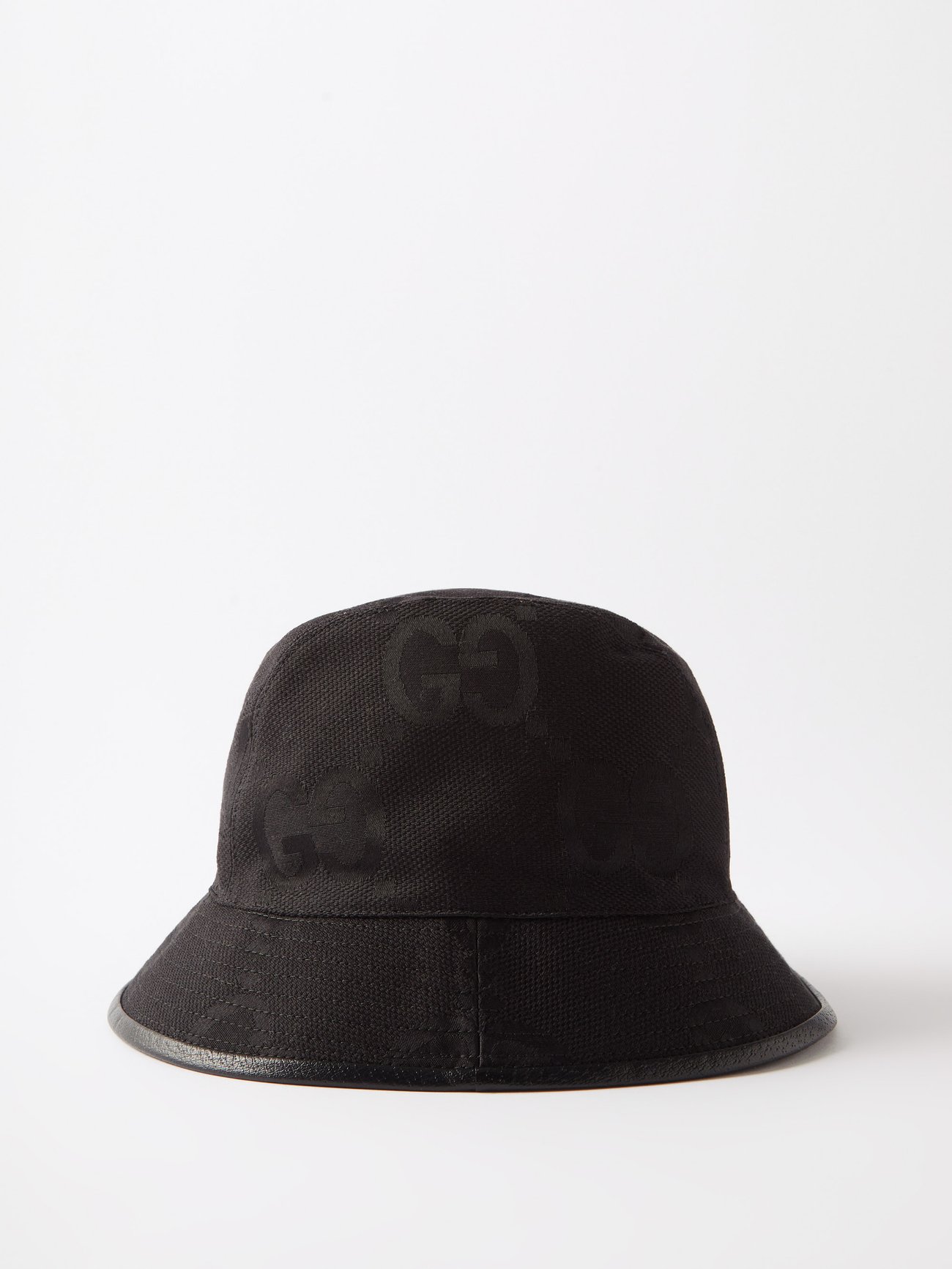 Black Buko face-patch cotton-twill bucket hat, Acne Studios