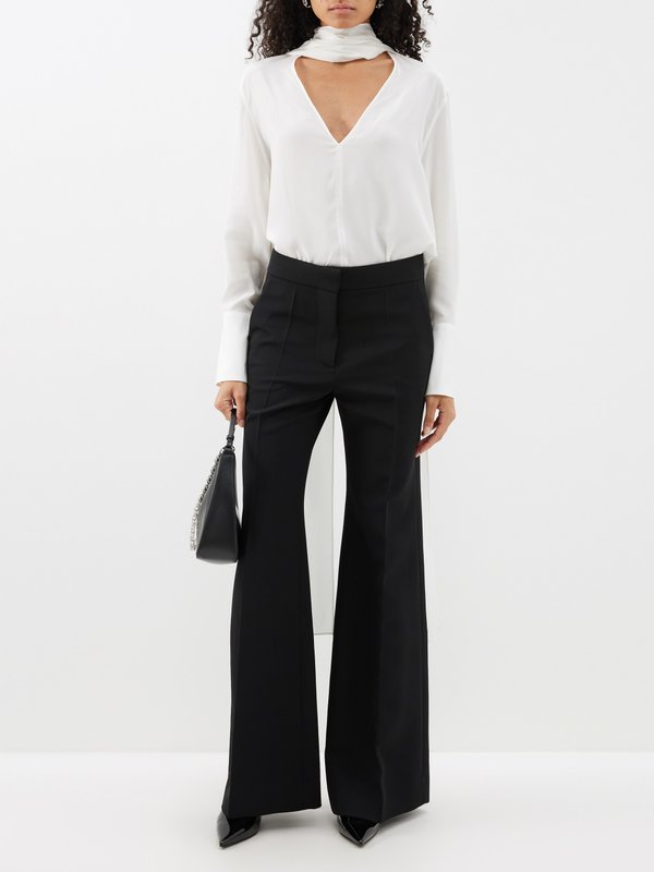 Givenchy Wool-flannel wide-leg trousers
