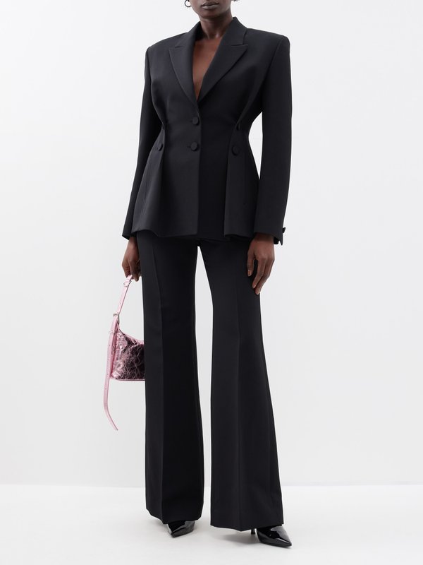 Givenchy Button-pleated virgin wool blazer