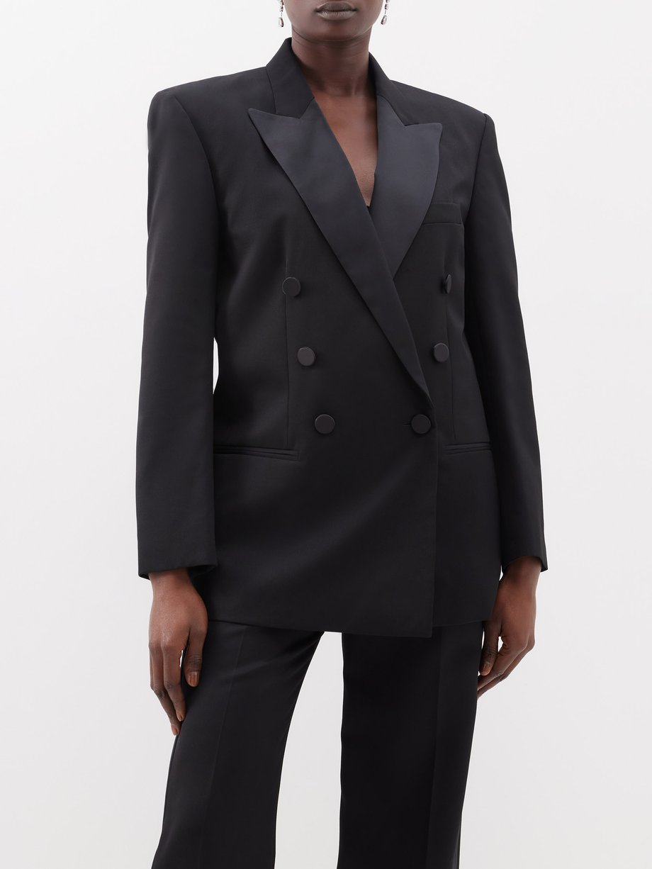 Black Peagan double-breasted wool-twill suit jacket | Isabel Marant ...