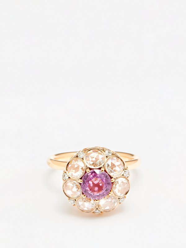 Selim Mouzannar Beirut Roscace diamond, sapphire & rose-gold ring