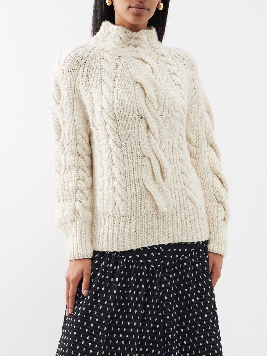 Neutral Luminosity cable-knit wool sweater | Zimmermann | MATCHESFASHION US