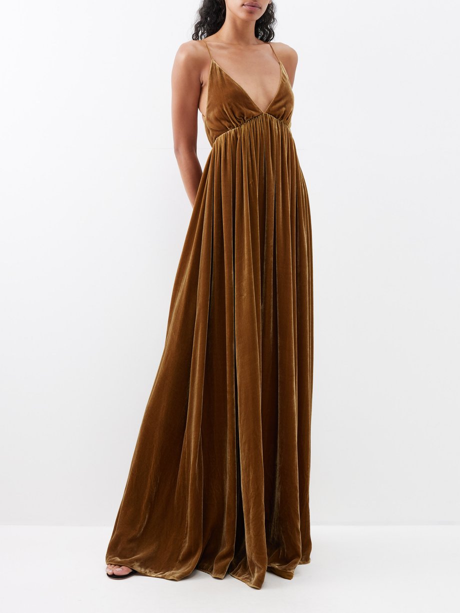 Brown Sensory velvet dress | Zimmermann | MATCHESFASHION UK