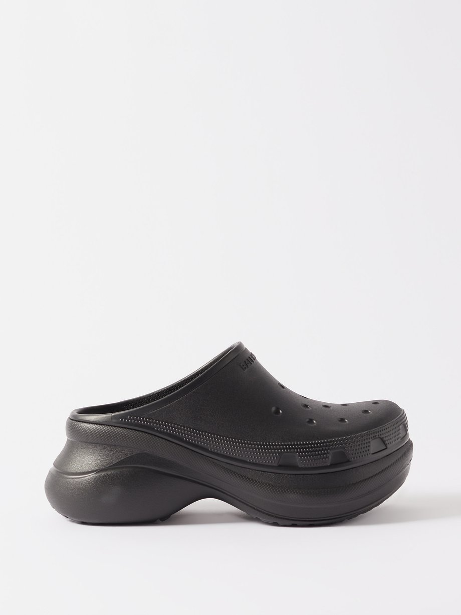 Black X Crocs 5 platform rubber clogs | Balenciaga | MATCHES UK