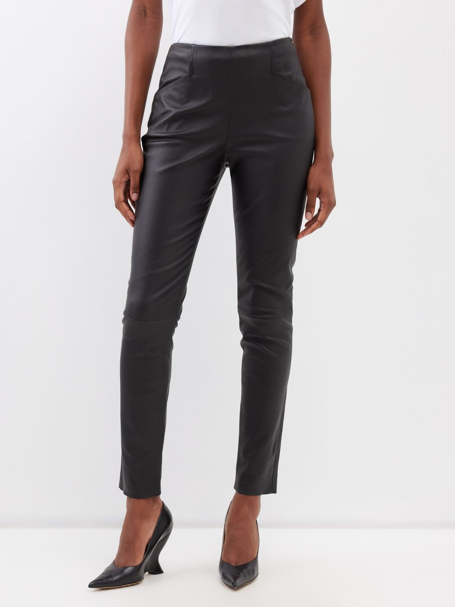 Black Leather leggings | Victoria Beckham | MATCHESFASHION UK