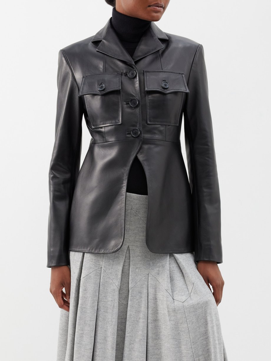 Black Elizabeth leather jacket | Ashlyn | MATCHESFASHION US