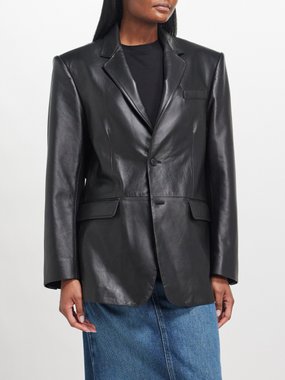 WARDROBE.NYC Single-breasted leather blazer