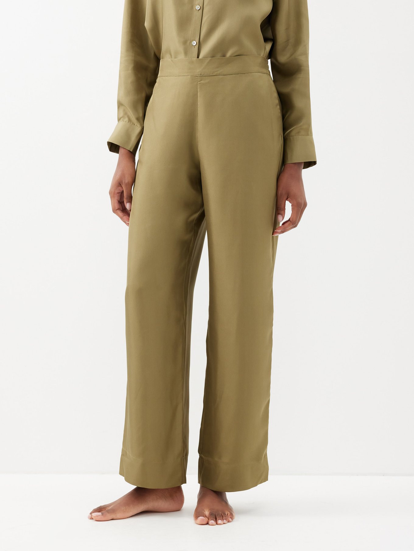 London silk twill pyjama trousers Asceno