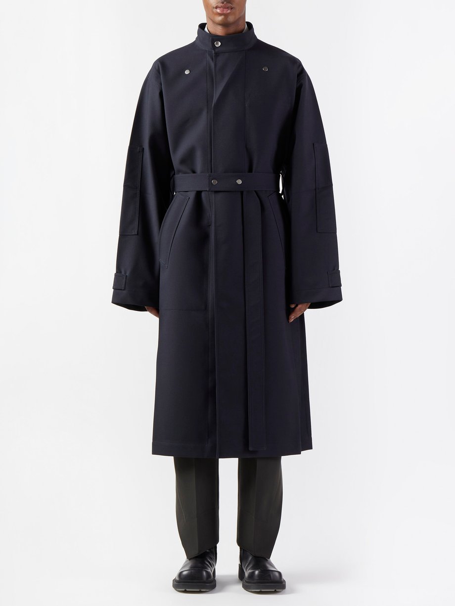 Black Double-face bonded-wool coat | Bottega Veneta | MATCHES UK