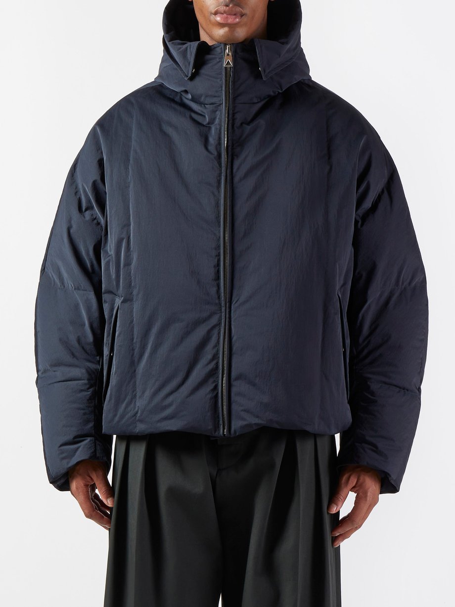 Navy Tech Nylon quilted jacket | Bottega Veneta | MATCHES UK