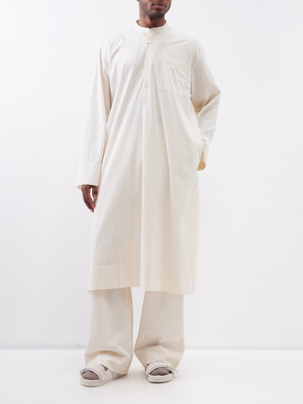 Birkenstock x Tekla Pantalon de pyjama en coton biologique rayé