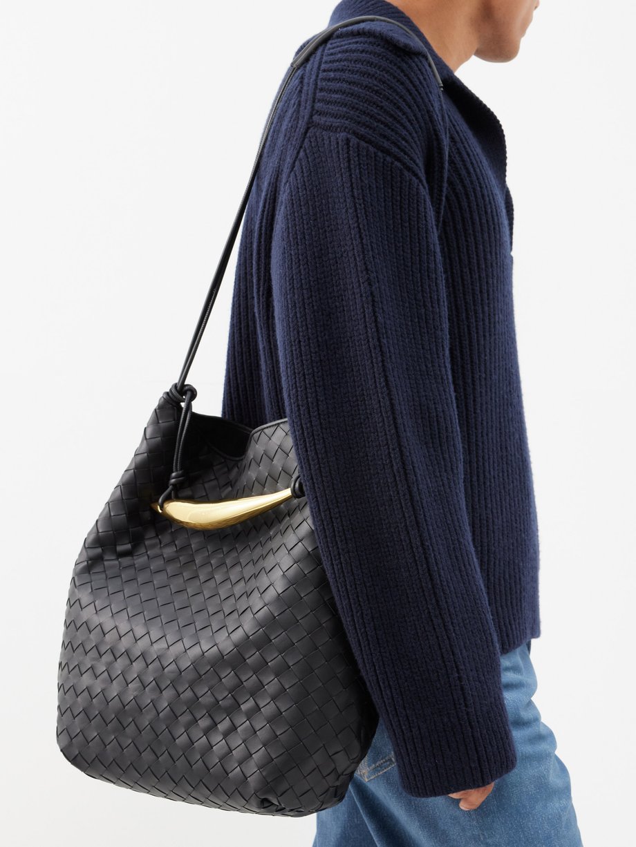 Sardine mini Intrecciato-leather cross-body bag | Bottega Veneta