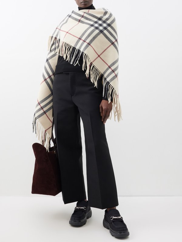 Burberry Giant Check wool cape