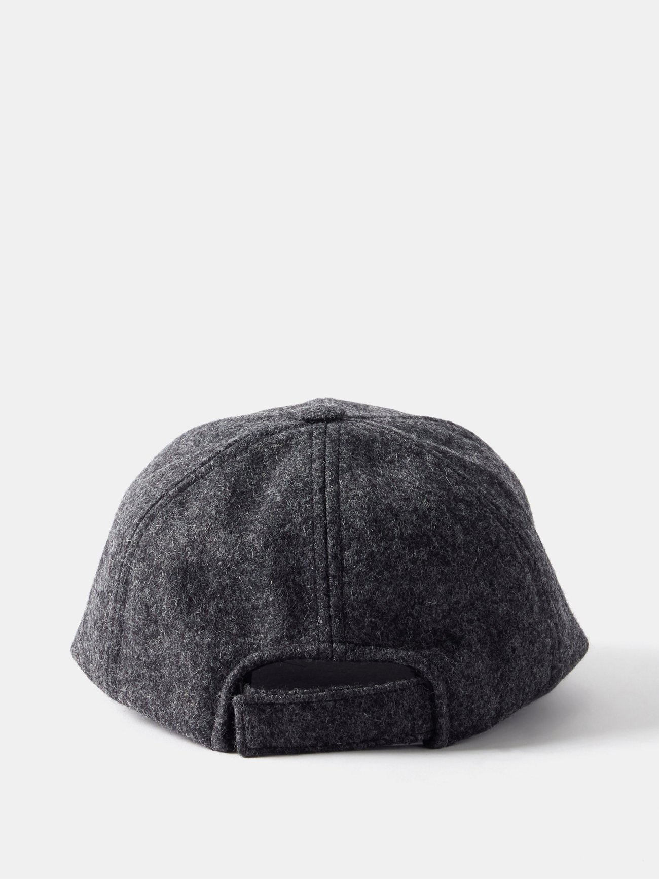 Wool Blend Felt Baseball Cap in Black - Saint Laurent