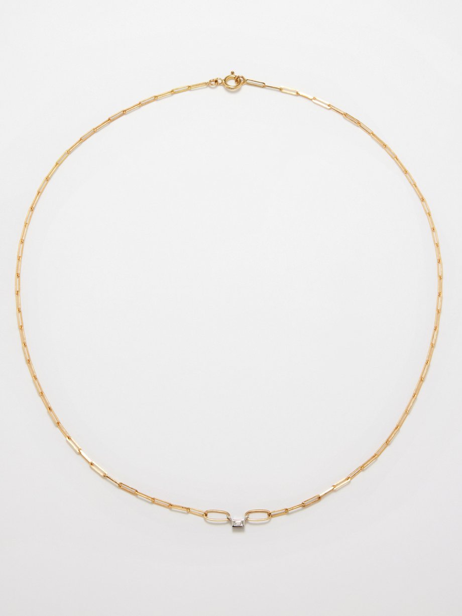 Yvonne Léon Rivière diamond & 18kt gold necklace