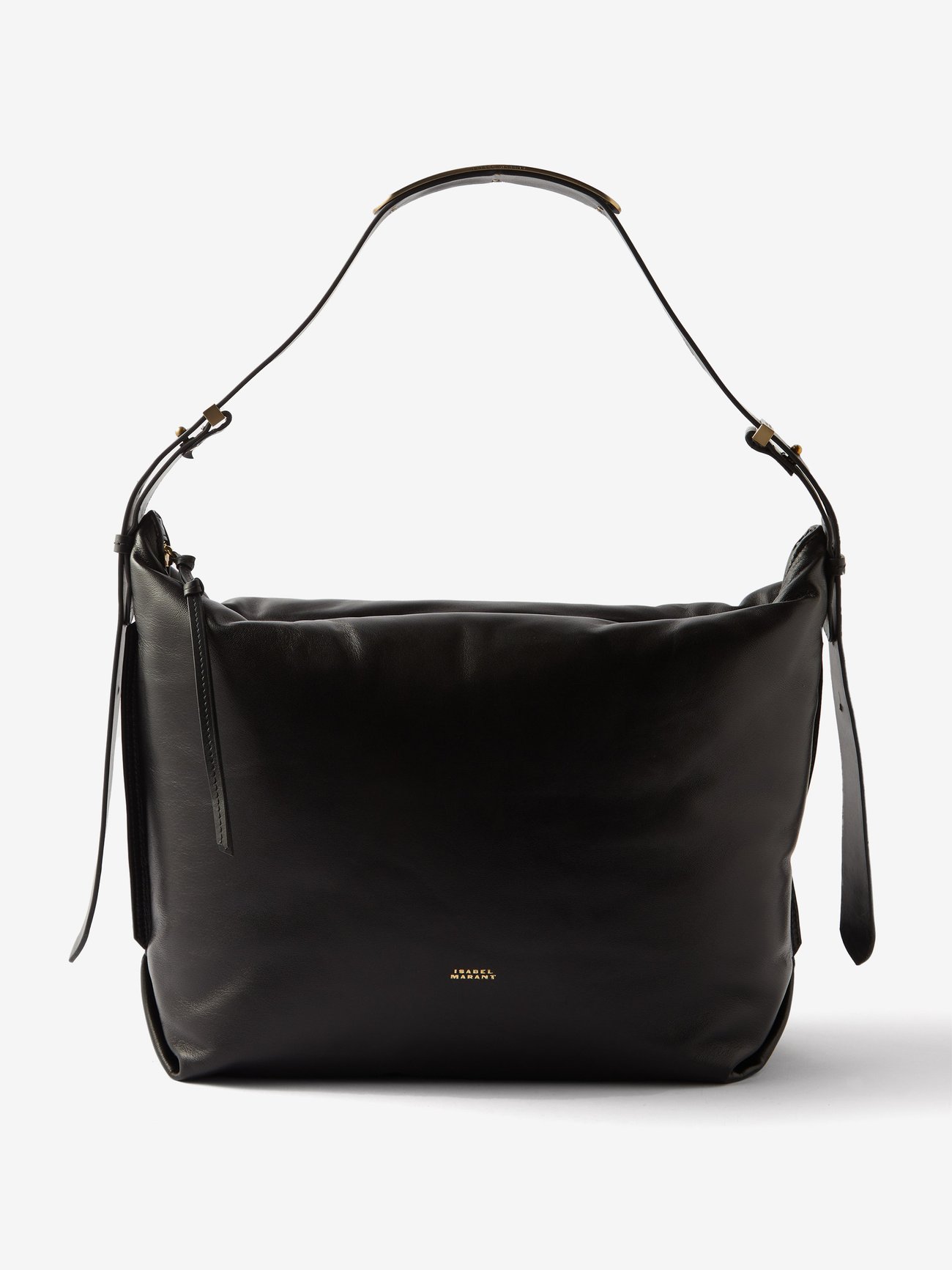 Black Leyden large leather shoulder bag | Isabel Marant | MATCHES UK