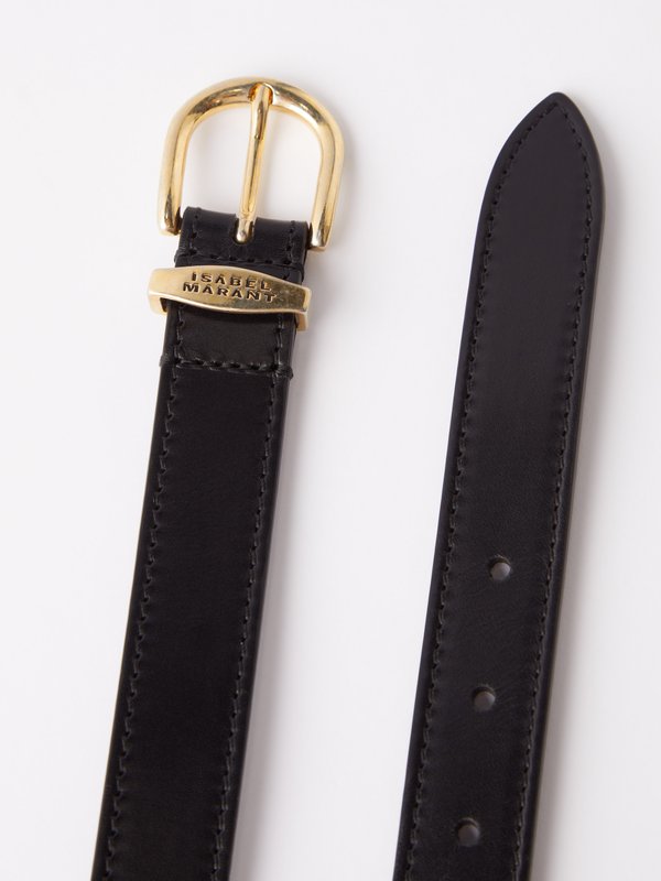 Black Zadd leather belt, Isabel Marant