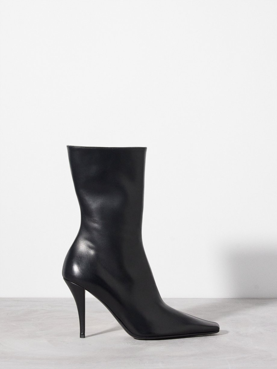 Black Shrimpton 95 leather ankle boots | The Row | MATCHESFASHION UK