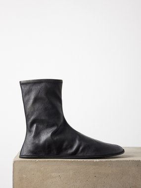 THE ROW Leather ankle boots