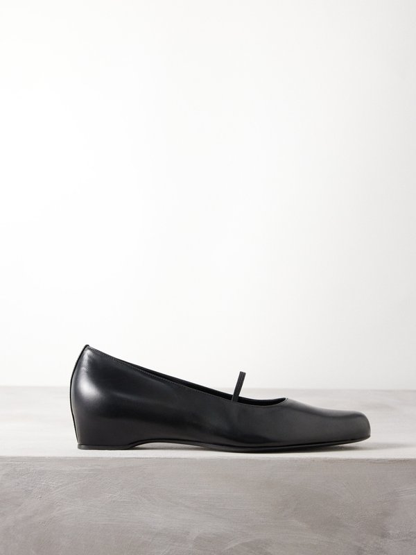 The Row Marian leather ballet flats