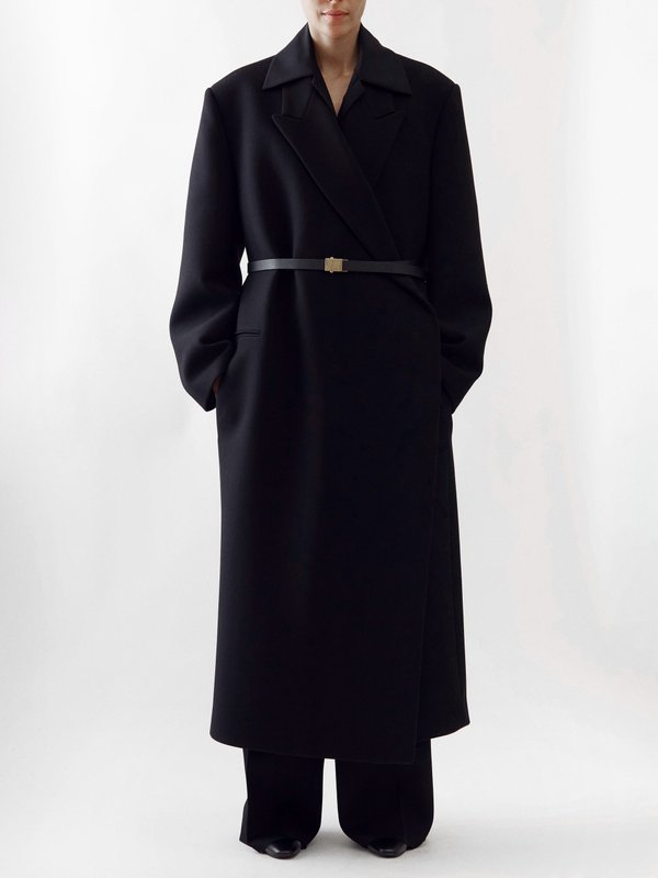 The Row Dhani double-breasted wool longline coat