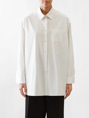 The Row Moon oversized cotton-poplin shirt