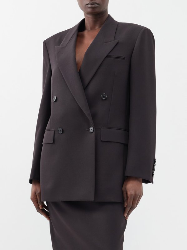 The Row Myriam double-breasted wool jacket