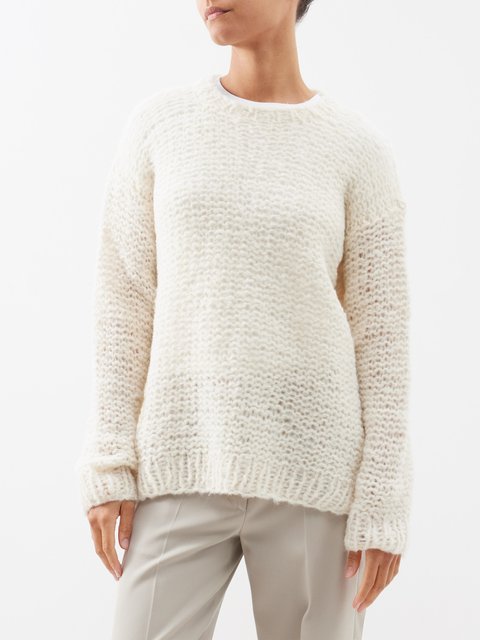 White Julianna cable-knit cotton sweater, Polo Ralph Lauren