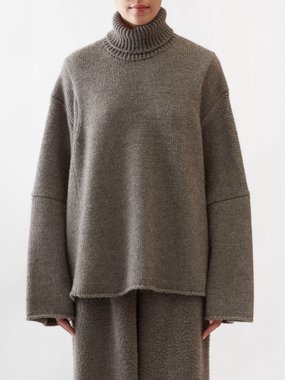 The Row Erci drop-shoulder alpaca-blend sweater