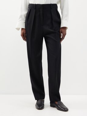 The Row Corby double-pleated wool trousers