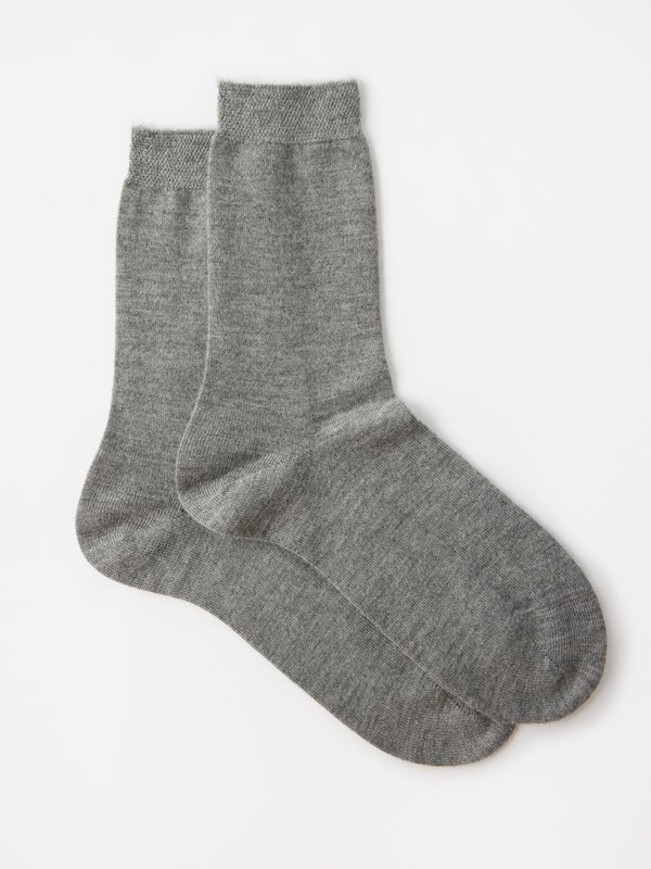 Grey No.1 cashmere-blend ankle socks, Falke