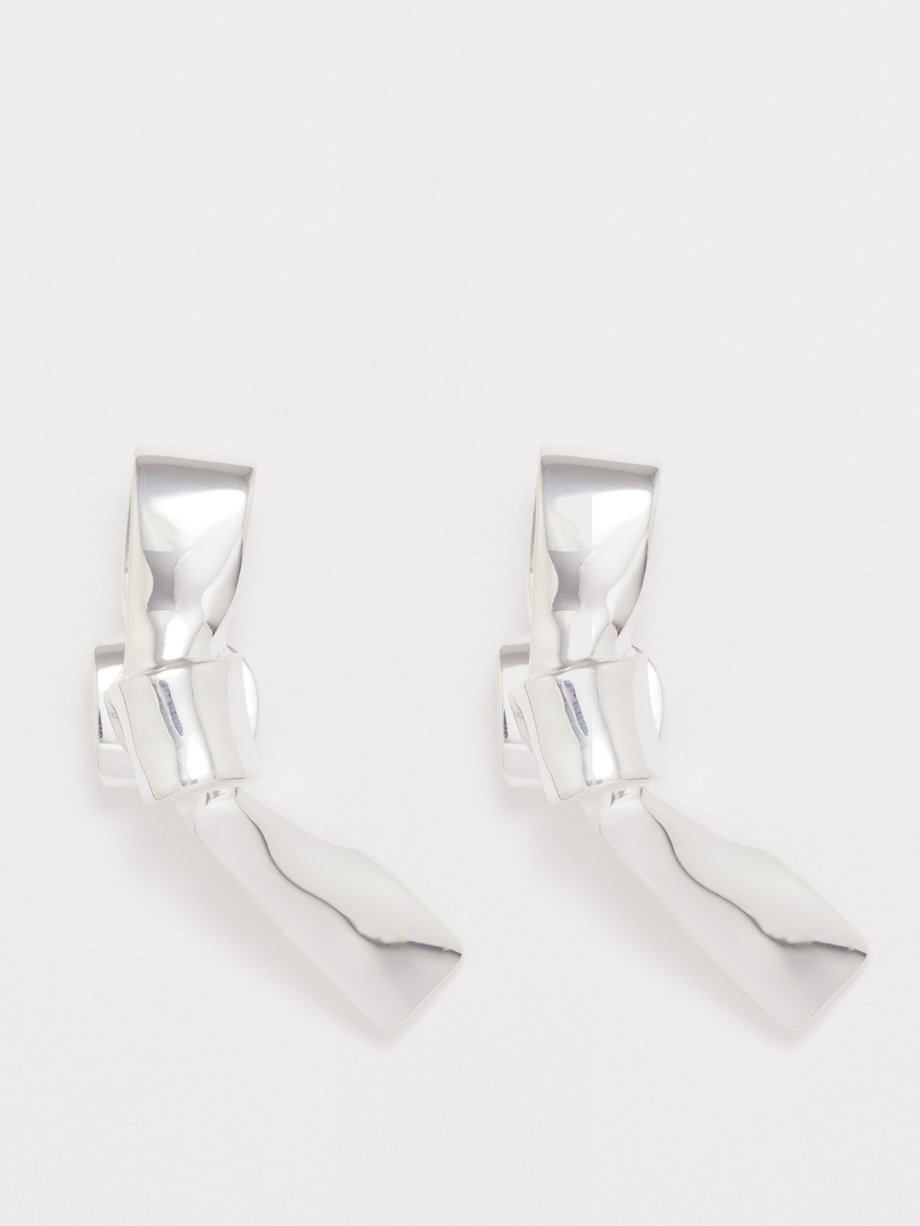 Annika Inez Silver Cravat small sterling-silver earrings | 매치스패션, 모던