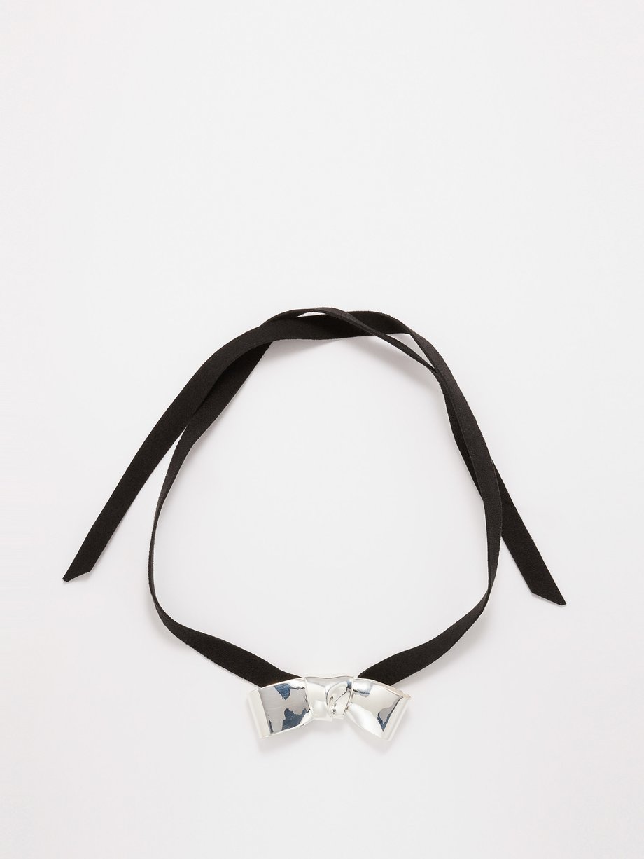 Silver Cravat large sterling silver necklace | Annika Inez