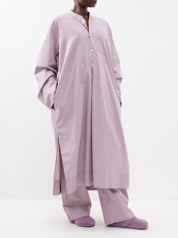 Birkenstock x Tekla (Tekla) Striped oversized organic-cotton nightshirt