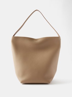 The Row Large N/S Park grained-leather tote bag
