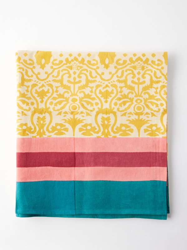 Lisa Corti Damask printed 180cm x 180cm cotton tablecloth