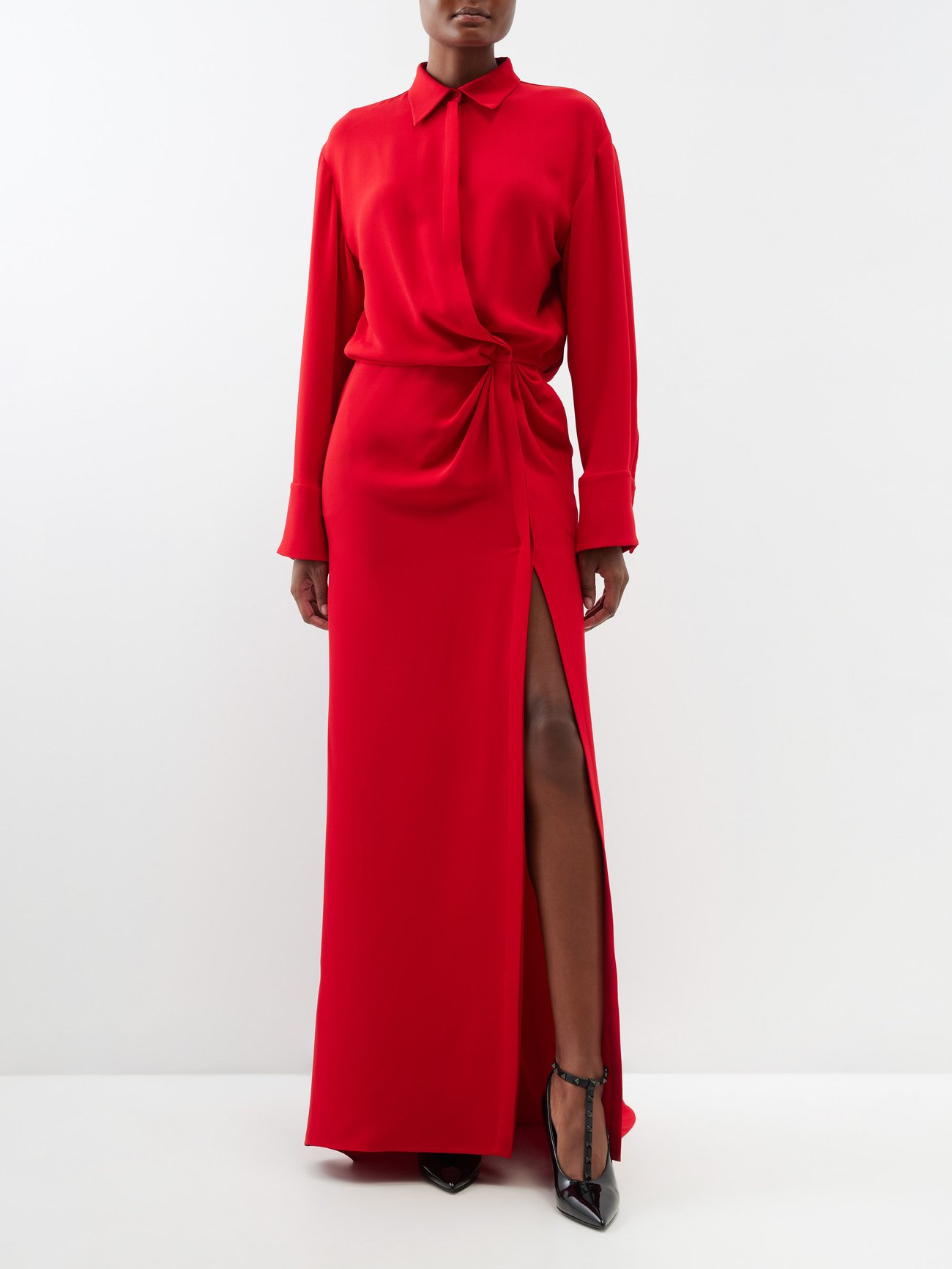 Cady Couture silk shirt gown