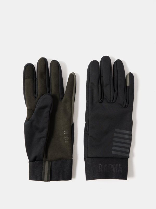 Black Pro Team Winter gloves | rapha | MATCHES UK
